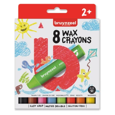 Afbeelding van Waskrijt Bruynzeel Kids set à 8 stuks assorti