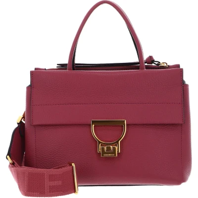 Afbeelding van COCCINELLE Handtas Schoudertas Arlettis Signature Handbag Grained Leather Rosewood (rood)paars
