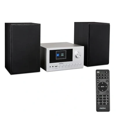 Afbeelding van Medion P85003 Micro Audio Systeem DAB+ WiFi CD Speler Bluetooth Zilver