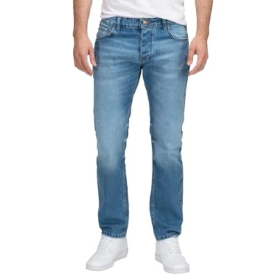 Afbeelding van Lorenzo Loren Heren Jeans Broek Denim Used Look Regular Fit W29 W44 L30 L38, Ll 4011 lichtblauw, 38W / 38L