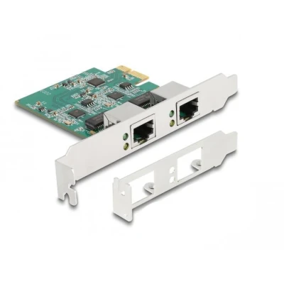 Afbeelding van Delock PCI Express x1 Karte zu 2 x RJ45 2,5 Gigabit LAN RTL8125 HQ p