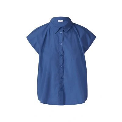 Afbeelding van s.Oliver AUS Popeline IM Overhemdblouse, Dames, Maat: 36, Royalblau