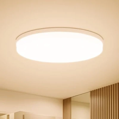 Afbeelding van Combuh Plafondlamp LED 48W 4320LM Ultradun Plafondlicht voor Slaapkamer Woonkamer Keuken Kantoor Warm Wit 3000K Rond Ø30cm