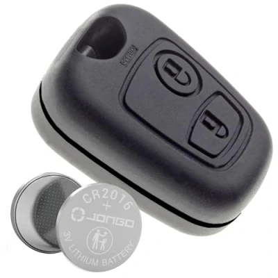 Afbeelding van Jongo Behuizing zonder lemmet voor Citroën C1, C2, C3, C3 Picasso, Peugeot 107 en Toyota Aygo met 1x Batterij CR2016 Eenvoudige Montage Autoclip Afstandsbediening 2 Knoppen