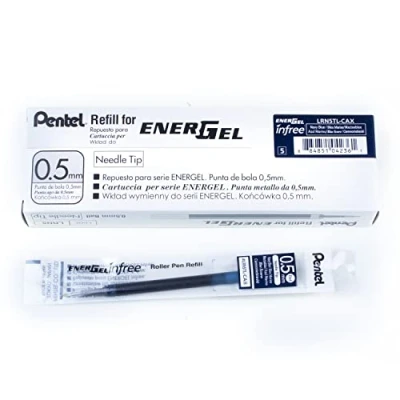 Afbeelding van Pentel Energel Pure LRN5TL Cax Navullingen, gekleurde behuizing, marineblauw, 0,25 mm lijndikte, naaldpunt, 1 VE = 12 stuks