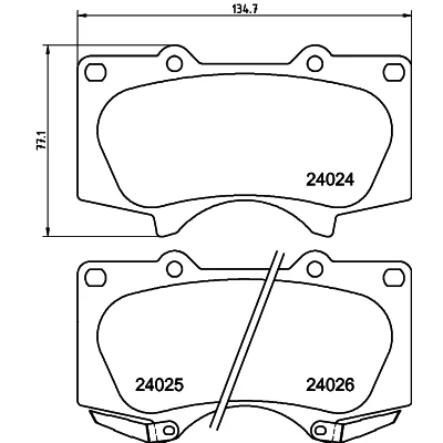 Afbeelding van Remblokkenset, schijfrem HELLA PAGID 8DB 355 010 491
