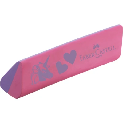 Afbeelding van 15x Gum Faber Castell Unicorn roze stof en PVC vrij