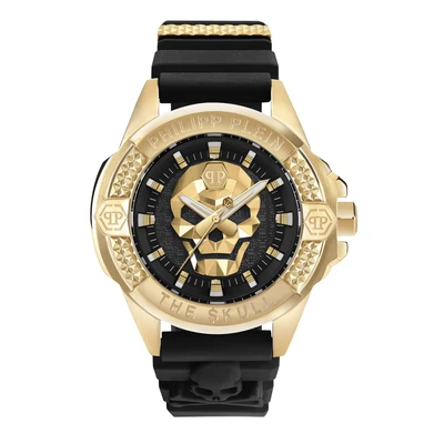 Afbeelding van Philipp Plein The $Kull PWAAA0221 Horloge Siliconen Zwart Ø 44 mm
