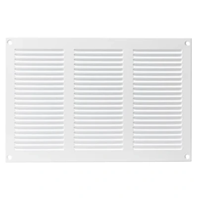 Afbeelding van 300x200mm metaal wit ventilatierooster met insectenbescherming rooster voor ventilatie afvoerrooster