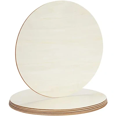 Afbeelding van Belle Vous Ronde Onbewerkte Houten Cirkels (6 Pak) 35,5 cm Deur Hanger Schijven Uitgesneden voor Hobby, Verven, Verfgieten &amp; Pyrografie Huis, Bruiloft Kerstmis Decoratie