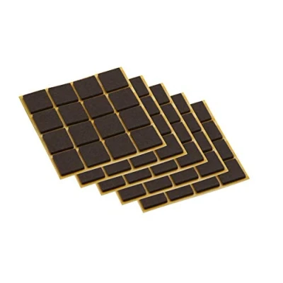 Afbeelding van Metafranc Viltglijders zelfklevend effectieve bescherming van uw meubels en stoelen / meubelglijders set voor gevoelige vloeren stoelglijders vloerglijders 22 x mm (80 Stuk) bruin