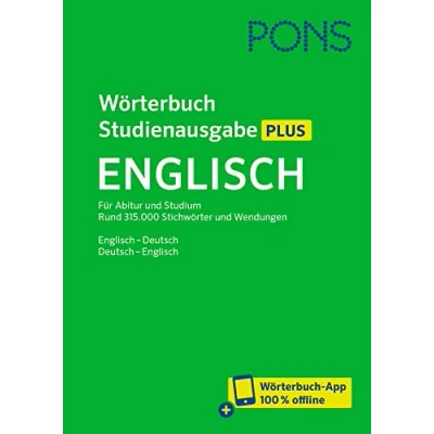 Afbeelding van PONS Wörterbuch Studienausgabe Plus Englisch: Rund 315.000 Stichwörter und Wendungen. Englisch Deutsch / + App