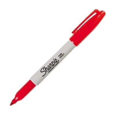 Afbeelding van Viltstift Sharpie Fine rond rood 1 2mm Omdoos a 12 stuk stuks