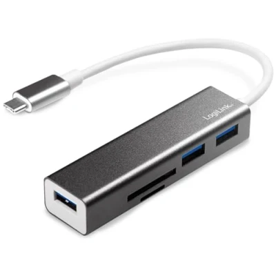 Afbeelding van LogiLink UA0305 USB C (USB 3.2 Gen 2) multiport hub Aluminium