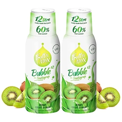 Afbeelding van FruttaMax Vruchtensiroopconcentraat Minder suiker met 60% fruitgehalte geschikt voor frisdrankautomaat (2 x 500 ml) Kiwi)