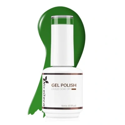 Afbeelding van Nicedeco Hema Free Gellak Semi Permanent Nail Gel Cruelty Groen Color Nagellak UV/LED Glossy Polish 15ML 320