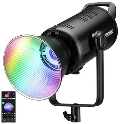 Afbeelding van BRESSER BR 180 RGB COB LED Light Watt Bi color functie Bediening via Smartphone App Transporttas