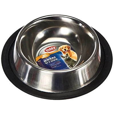 Afbeelding van Nobby rvs eetbak anti slip 11 cm à 0,25 LTR