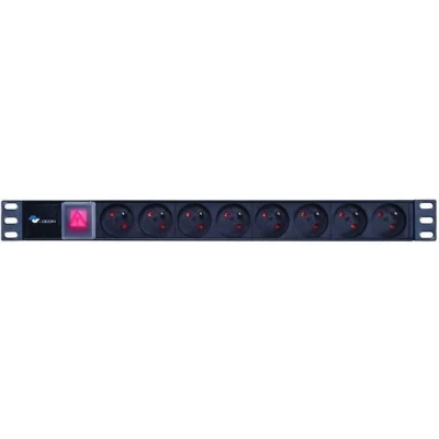 Afbeelding van Multiprise 19&#039;&#039; 8 prises avec interrupteur et voyant