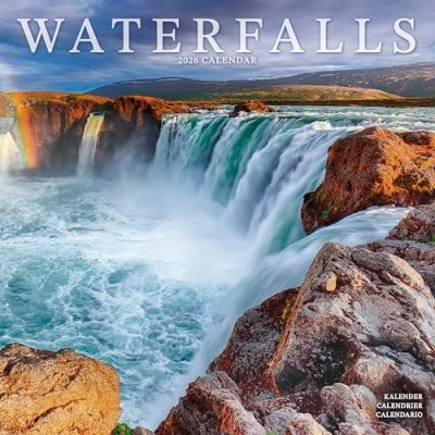 Afbeelding van Waterfalls Calendar 2026 Square Scenic Wall 16 Month