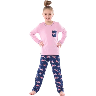 Afbeelding van Merry Style Meisjes Pyjama Lange mouwen broek Katoen MS MS10 215 PJ Roze/Einhorn 122