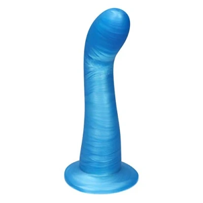 Afbeelding van Ylva &amp; Dite Swan Siliconen G spot / Anale dildo Made in Holland Blauw Metallic