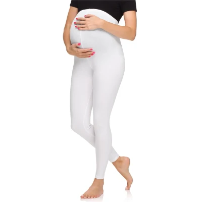 Afbeelding van Merry Style MS MS10 297 LE 2Pack Dames Zwangerschapsleggings Leggings Sport Vrijetijdsbroek Lang Viscose Sporbroek Yogabroek Wit 4XL