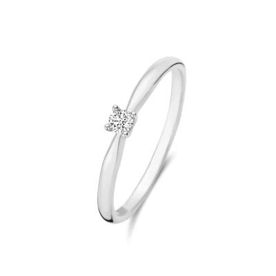 Afbeelding van Isabel Bernard DE LA PAIX Celesse White GOLD 14 CT, Diamond 0.07 CT Ring, Dames, Maat: 58, Weißgold