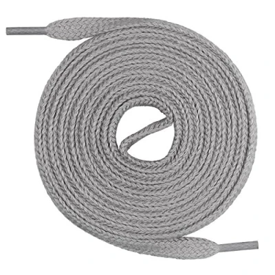 Afbeelding van Mount Swiss Platte veters van 100% katoen voor sneakers en sportschoenen zeer scheurvast 7 mm breed kleur grijs lengte 150 cm