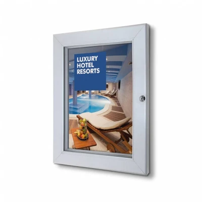 Afbeelding van Vergrendelbare Poster Case Gegalvaniseerde Achterwand A3