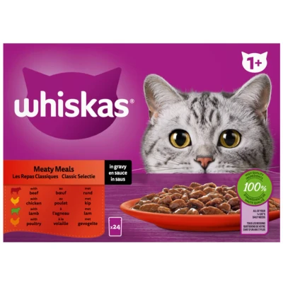 Afbeelding van 2x Whiskas Adult Multipack Classic Selectie in Saus 24 x 85 gr