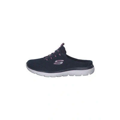 Afbeelding van Skechers Sport Summits Muiltjes, Dames, Maat: 36, Navy mesh hot pink trim Textiel