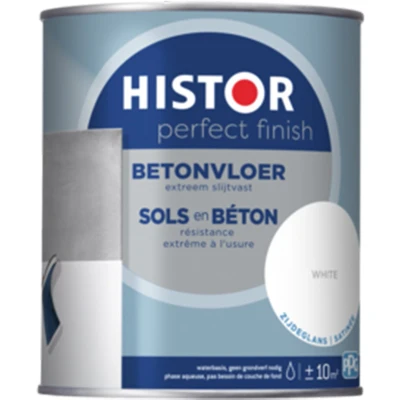 Afbeelding van histor perfect finish betonvloer zijdeglans wit 0.75 ltr