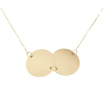 Afbeelding van Gouden ketting met dubbele ronde hanger