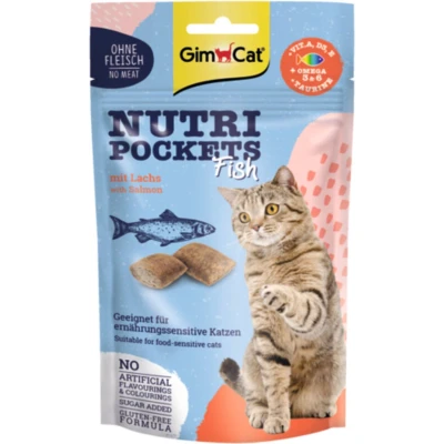 Afbeelding van 12x GimCat Nutri Pockets Vis met Zalm 60 gr