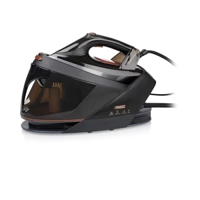 Afbeelding van Princess 323090 Steam Station Stoomgenerator 3000W Keramische zool Druk max 7.5 bar 1.5 Liter Zwart