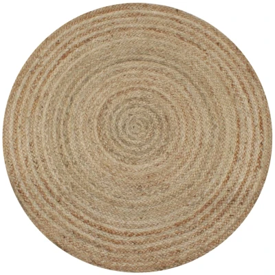 Afbeelding van VIDAXL Tapijt rond 90 cm gevlochten jute