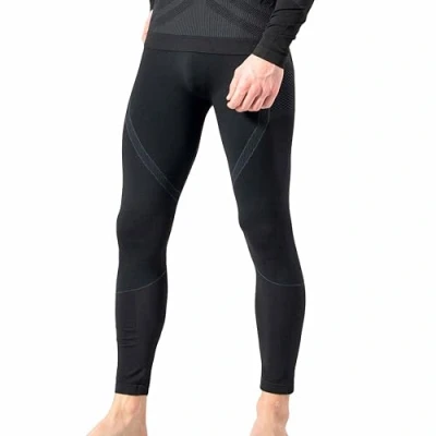 Afbeelding van Risalti Thermobroek voor heren, energie, ademend, thermische kleding heren van microvezel, temperatuurregulerend, naadloos, gemaakt in Italië, Antracite, XL/XXL