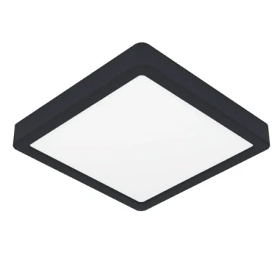 Afbeelding van EGLO connect.z Smart Home LED badkamer plafondlamp Fueva 6 Z, ZigBee, app en Alexa spraakbesturing, warm wit koud wit, RGB, dimbare plafonnière, zwart, IP44, 22x22 cm