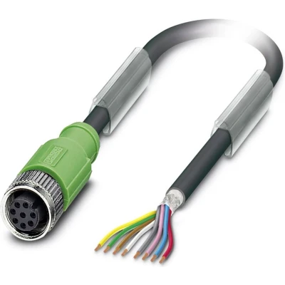 Afbeelding van Phoenix Contact 1522862 Sensor/actuator connector, geassembleerd M12 Aantal polen: 8 Bus, recht 1.50 m 1 stuk(s)