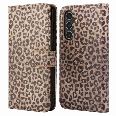 Afbeelding van Samsung Galaxy A55 Hoesje Kunstleder imoshion Bookcase Leopard Mood Telefoonhoesje