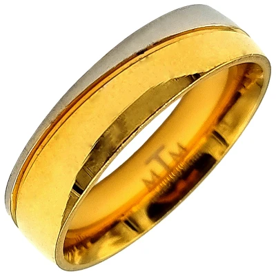 Afbeelding van Tesoro Mio Michel Verlovingsring / Trouwring Edelstaal Bicolor Kleuren Goud &amp; Zilver 22.00 mm Maat 69