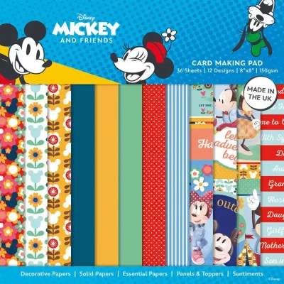 Afbeelding van Mickey and Minnie Mouse Card Making 8x8 Pad
