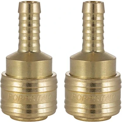 Afbeelding van Poppstar 2x Snelkoppeling Perslucht NW 7,2 met Mondstuk voor Slang LW 9,5 mm Persluchtaansluiting