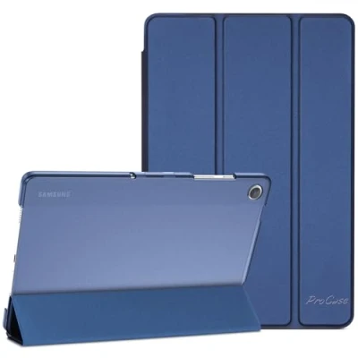 Afbeelding van ProCase Hoes voor de Samsung Galaxy Tab A9+ / A9 Plus 11 inch 2023 (SM X210), drievoudige beschermhoes 11&quot; A9+/A9 Plus, dun, licht, Smart Cover met doorzichtige matte achterhoes,