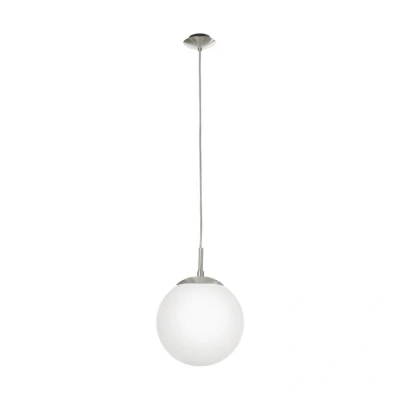 Afbeelding van EGLOÂ RondoÂ Â HanglampÂ 1Â LichtsÂ Ã ̃200mm.Â Nikkel MatÂ Wit
