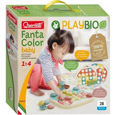 Afbeelding van Quercetti playbio mozaïekpuzzel fantacolor baby 22st