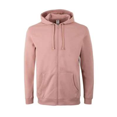 Afbeelding van Mukua SF270U Unisex sweatshirt met ritssluiting en capuchon, lichtroze, maat S, Licht roze, S