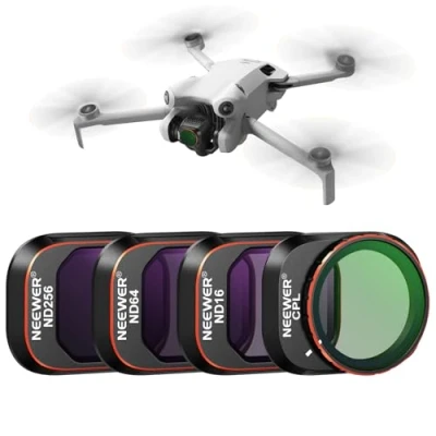 Afbeelding van Neewer ND &amp; CPL filterset compatibel met DJI Mini 4 Pro, pack ND16 ND64 ND256 polarisator en neutrale dichtheidsfilters drone lensaccessoires, multi gecoat HD optisch glas/aluminium frame