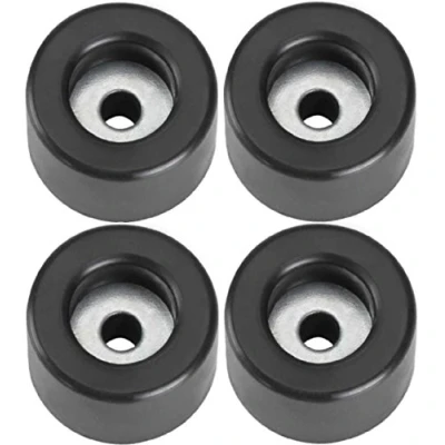 Afbeelding van Adam Hall Hardware 4904 M4 AH set van 4 rubberen voetjes 25 x 15 mm zwart in zak